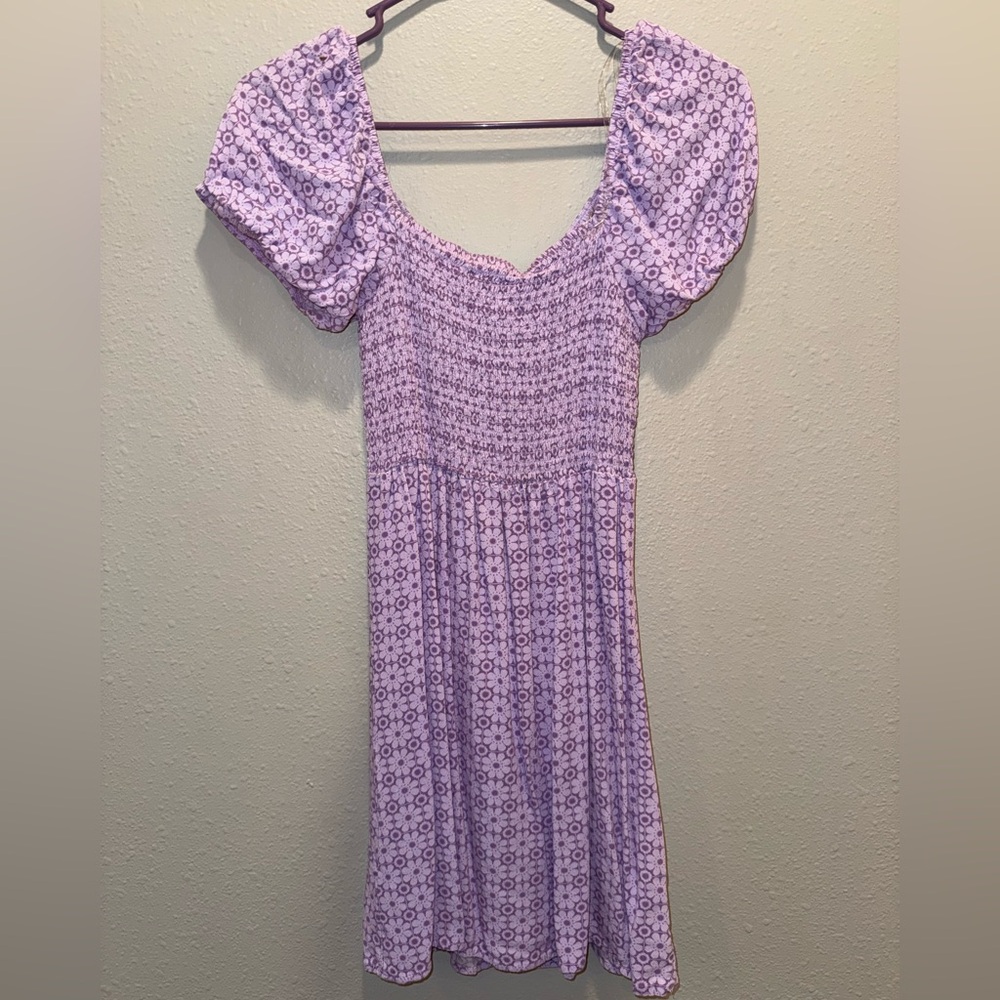 Lavender Patterned Dress - Picture 2 of 2